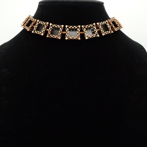 Pure Decadence Found in this stunning Renoir  “Ebony Lace” Copper Chocker - Picture 4 of 6